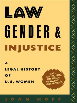 cover image of Law, Gender, and Injustice